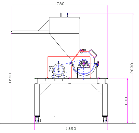 [[ 解砕機　固化原料解砕機概略外形図]]